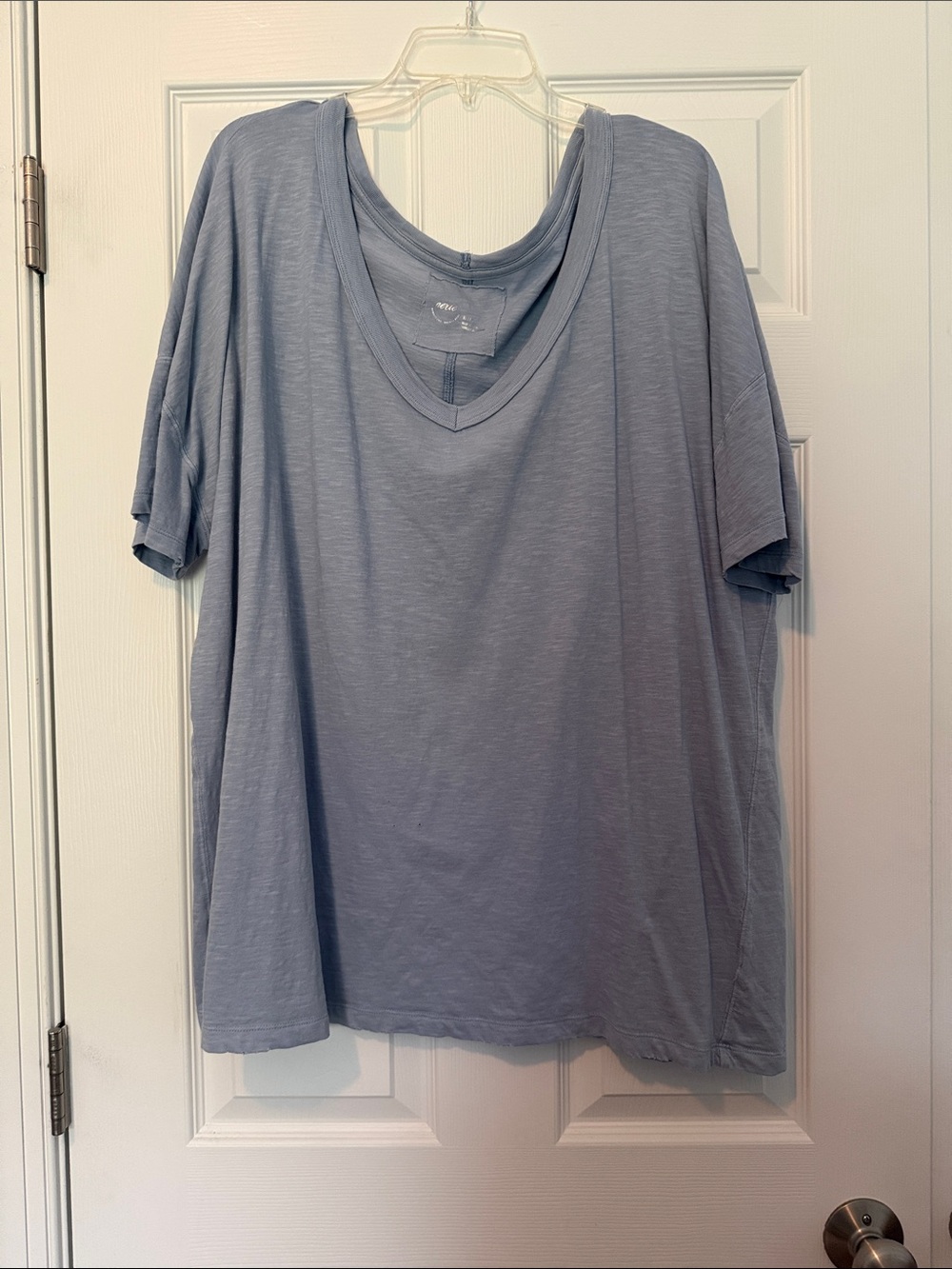 Oversized V-Neck Boyfriend Distressed T-Shirt